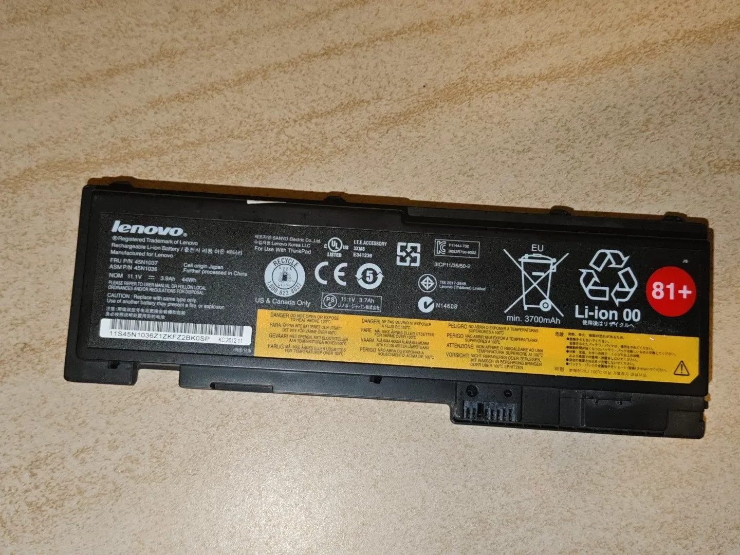 Genuine T420i T420s T430S Battery ThinkPad 0A36287 45N1143 45N1036 45N1037 81+