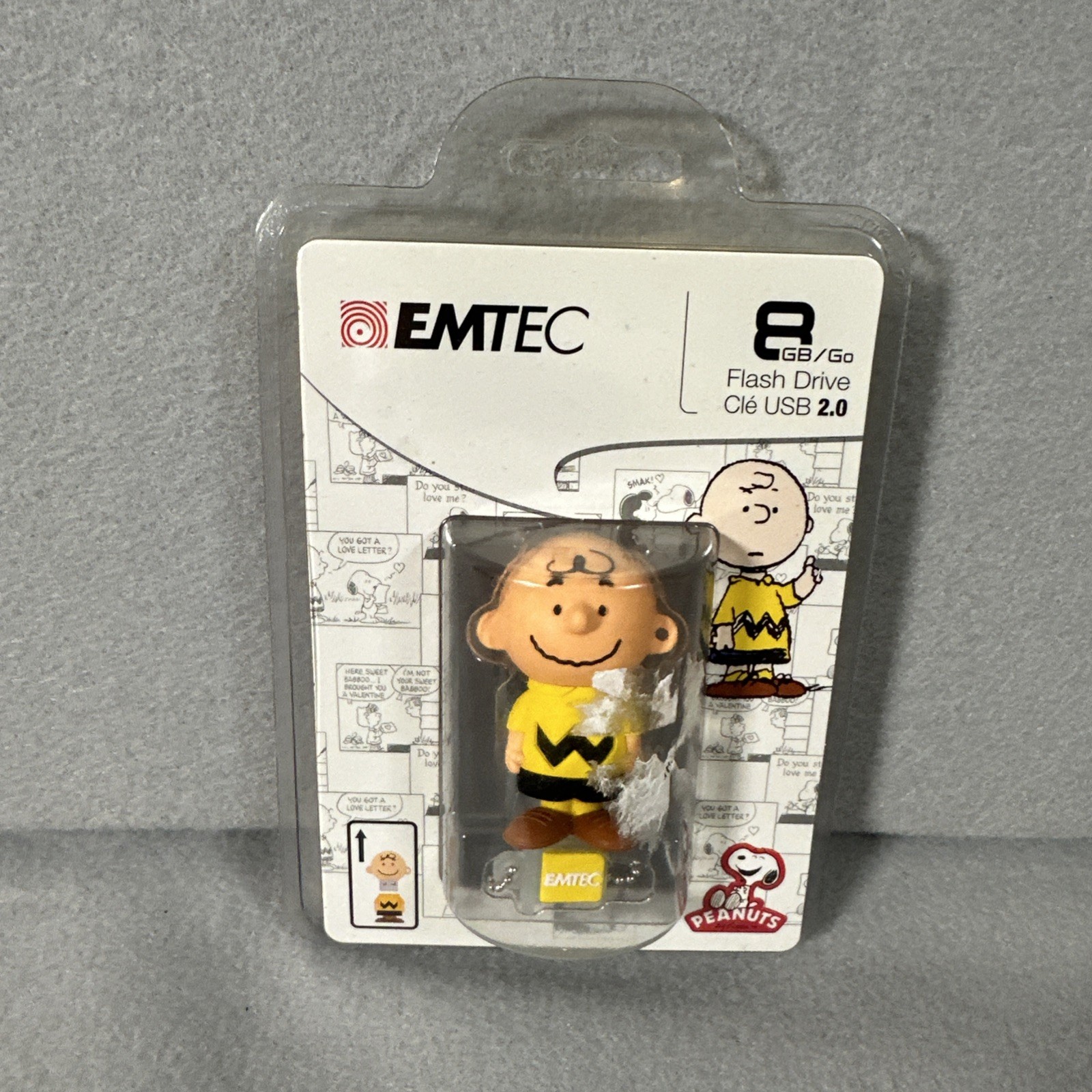 EMTEC Peanuts Charlie Brown Collectible USB 2.0 Flash Drive, 8GB - New