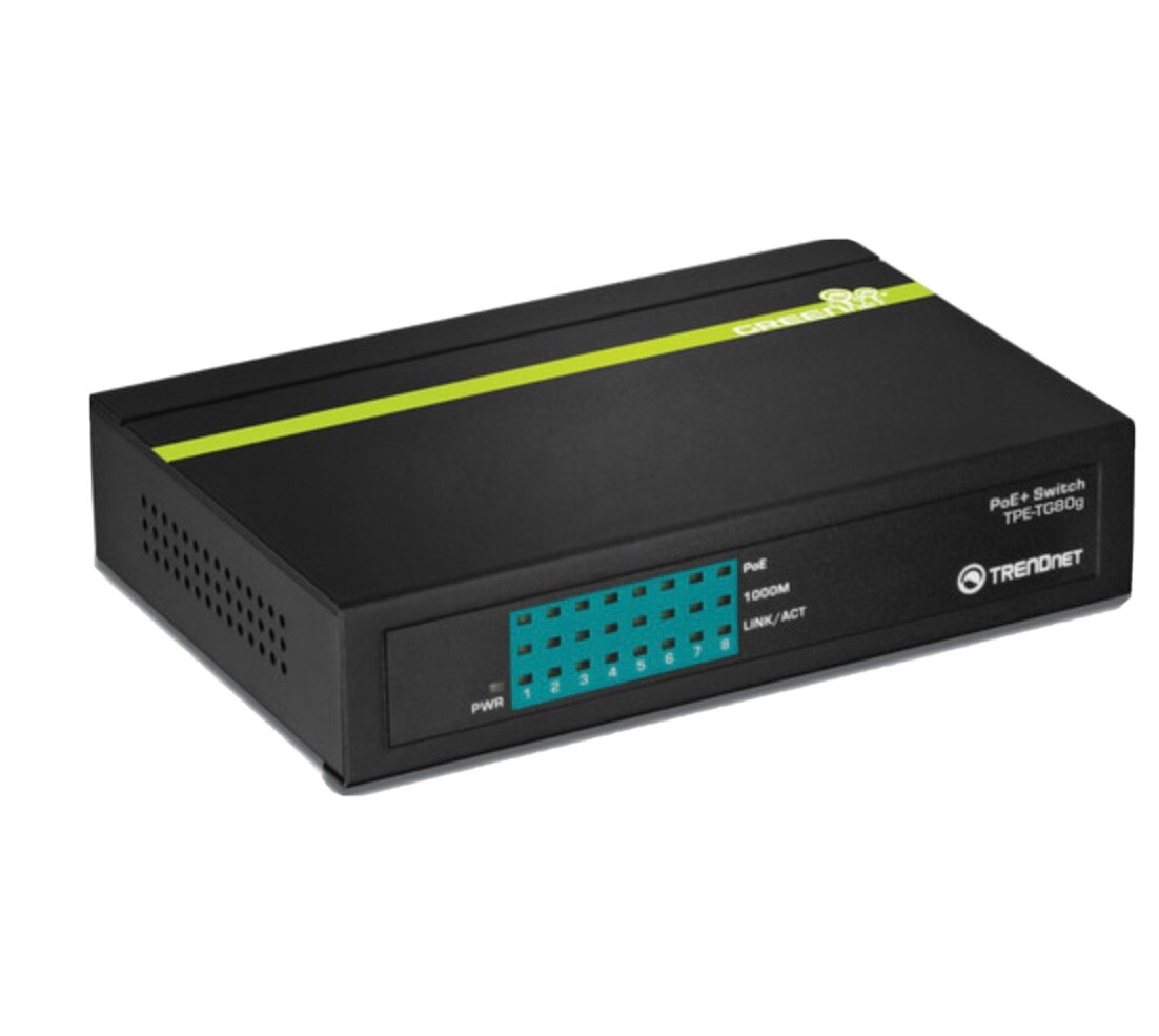 Trendnet TPE TG80G 8 Port Gigabit PoE+ Switch New Factory Sealed