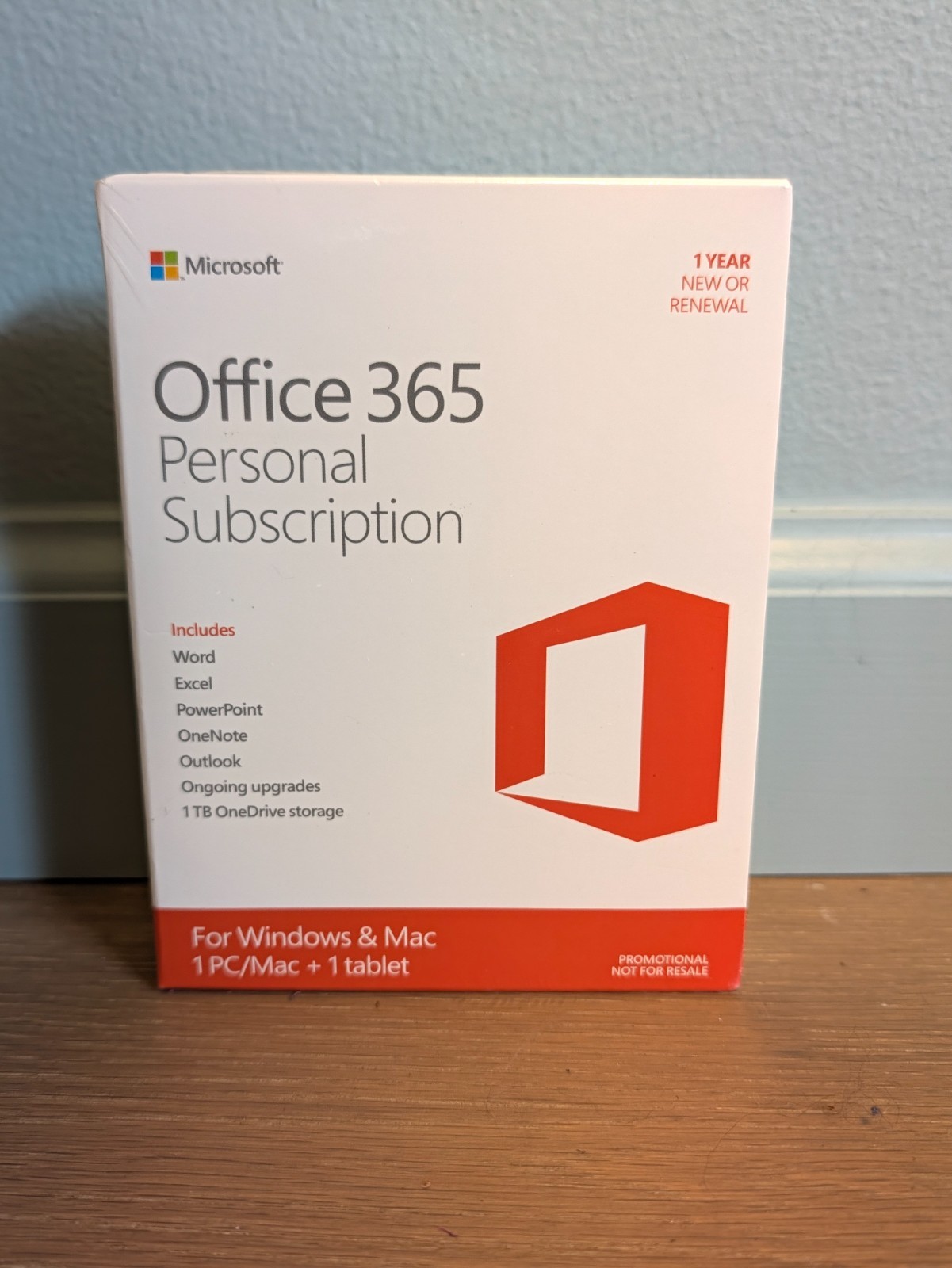 Microsoft Office 365 Personal 1 User 1 Year Retail Product Key Card SEALED