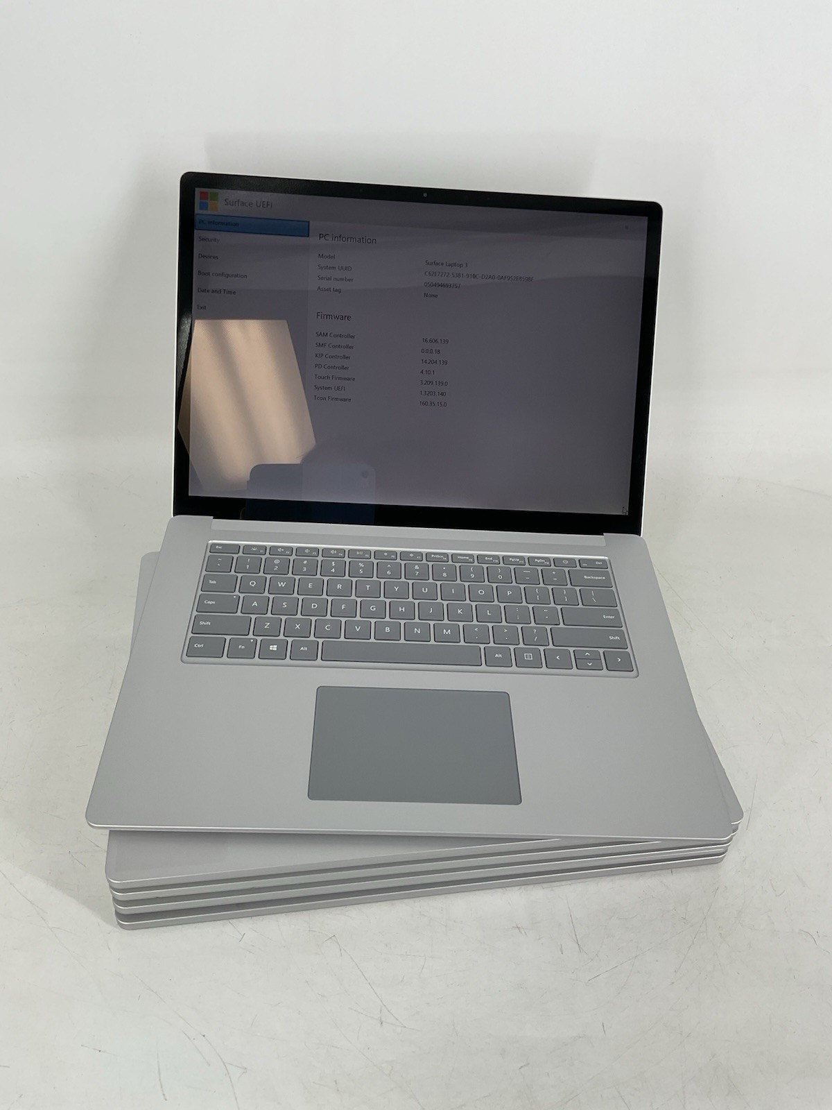 LOT OF 5 Microsoft Surface Laptop 3 15” (Ryzen 5 16GB 256GB NVMe, No OS) *Read
