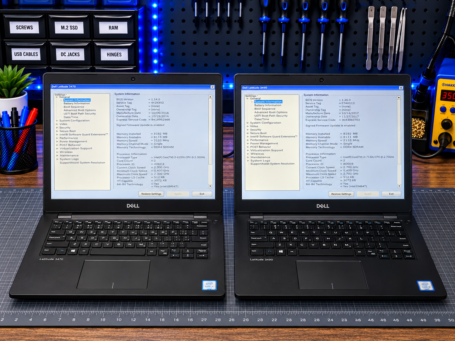 Lot of 13 Dell Latitude 3470/3490 Intel i3-6th/7th Gen, 8GB, 128GB SSD, No OS
