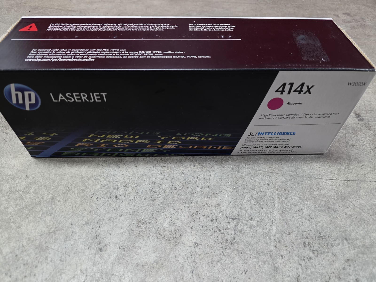 New HP 414X High Yield Magenta Toner Cartridge W2023X OEM / SEALED BOX