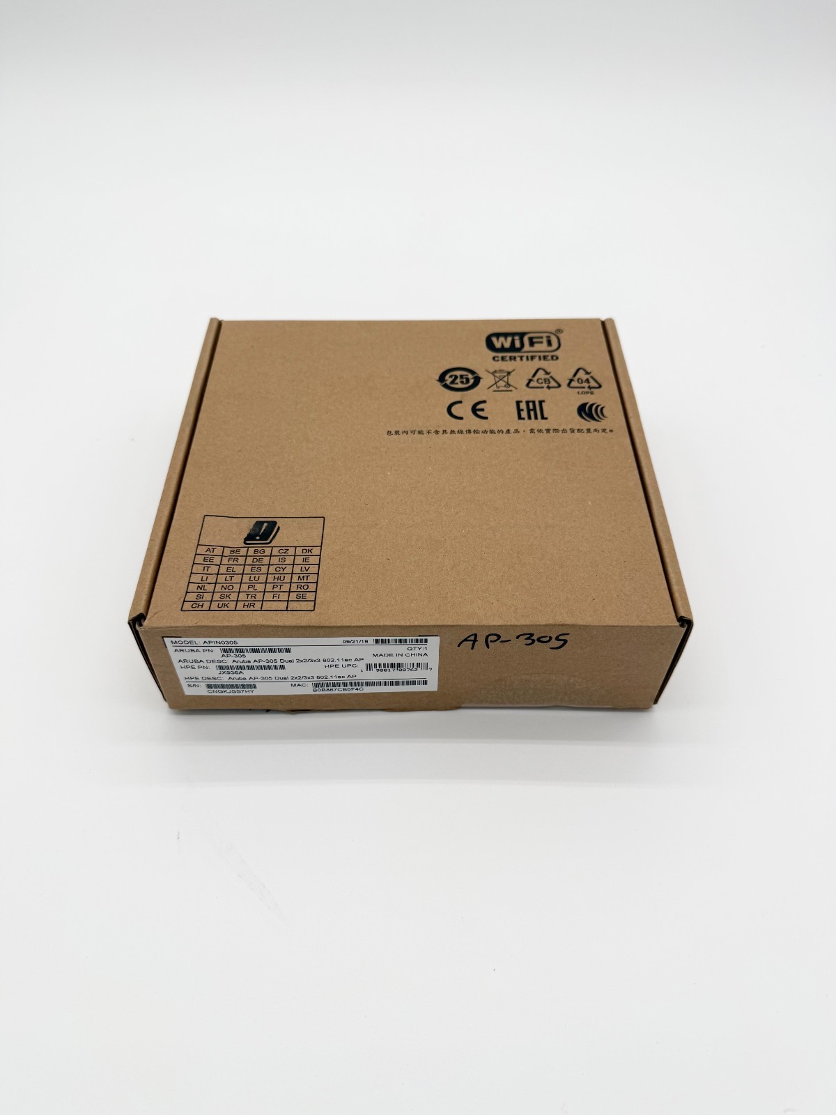 Aruba AP-305 APIN0305 JX936A Dual 2x2/3x3 Dual Radio Wireless Access Point (NEW)