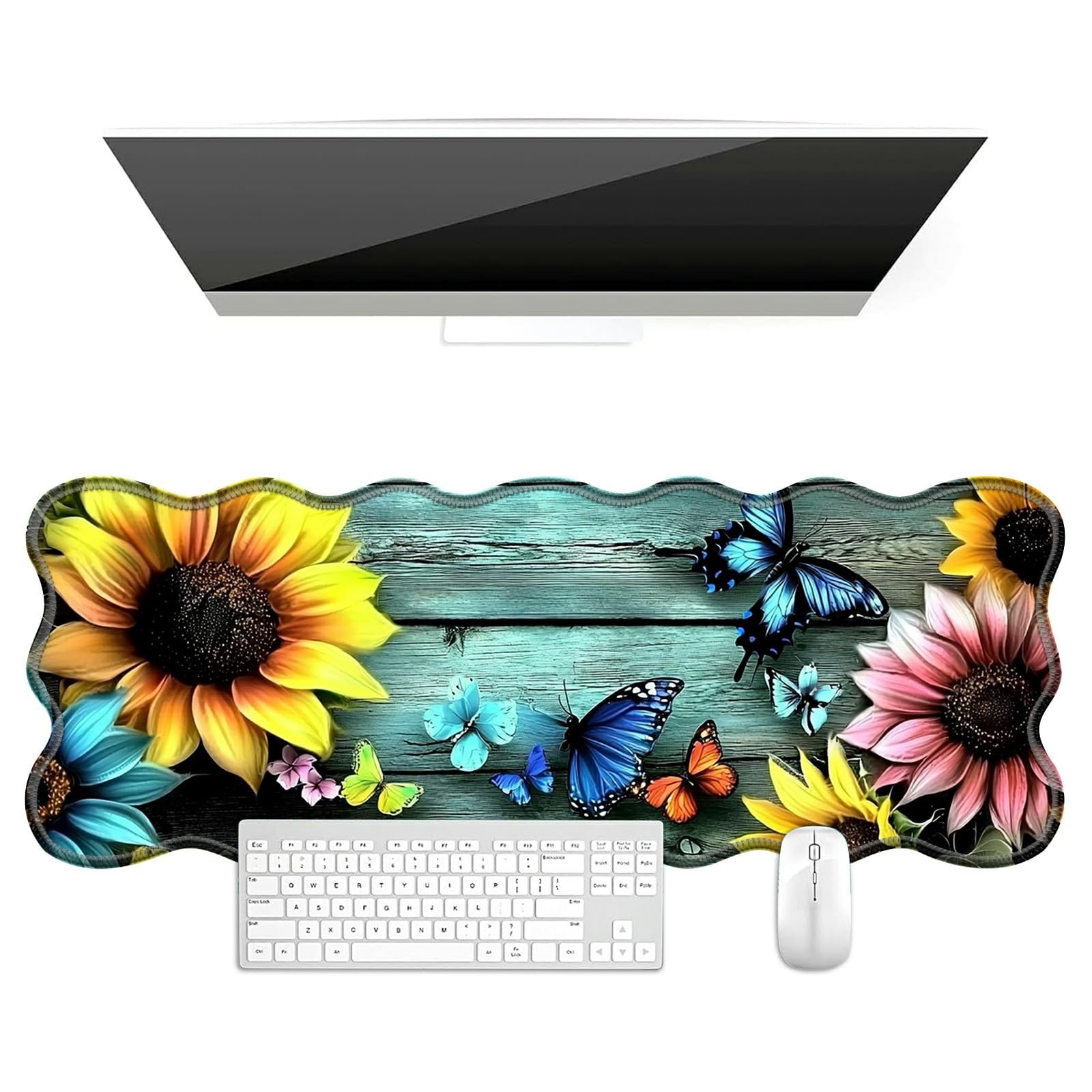 BFDHGQZC Colorful Sunflowers 80x30cm, Butterflies