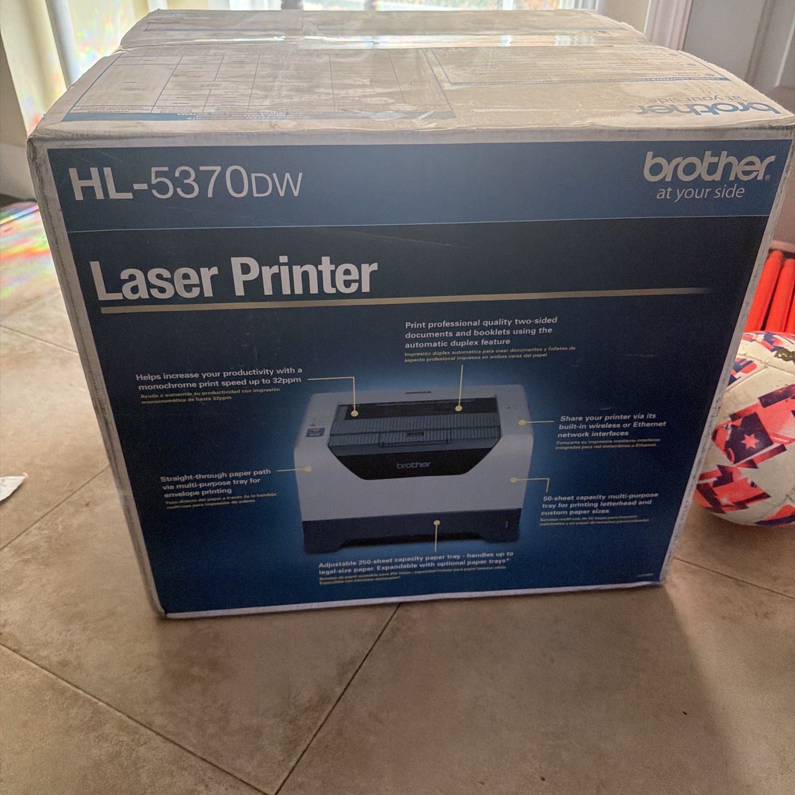 Brother HL-5370DW Workgroup Laser Printer brand New Original Box