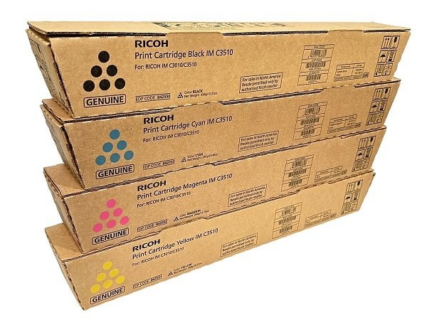 Ricoh Savin Lanier Genuine Toner IM C3510 IM C3010  842550 842551 842552 842553