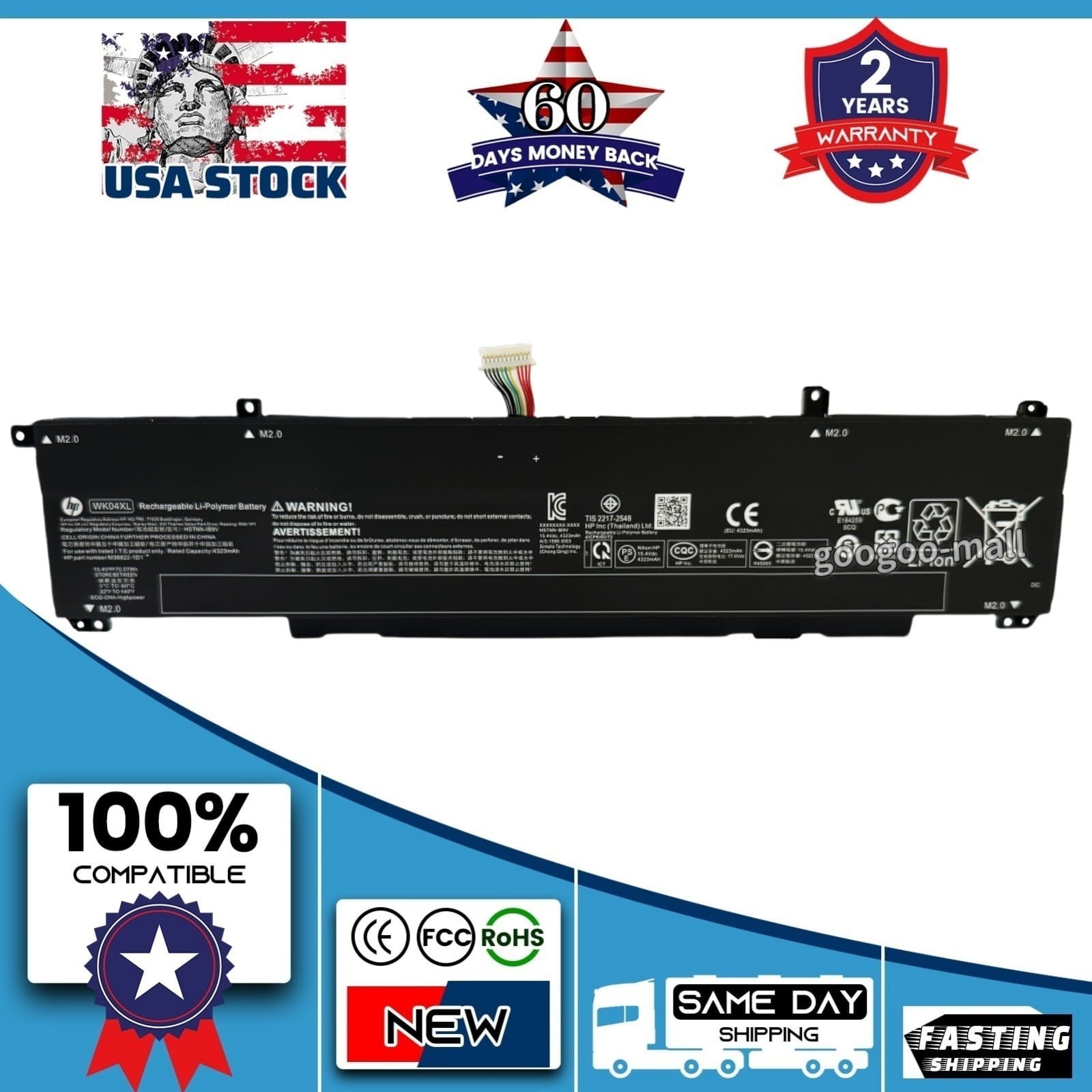 Genuine WK04 WK04XL Battery for HP M38822-171 M39179-005 M38822-AC1 HSTNN-IB9V