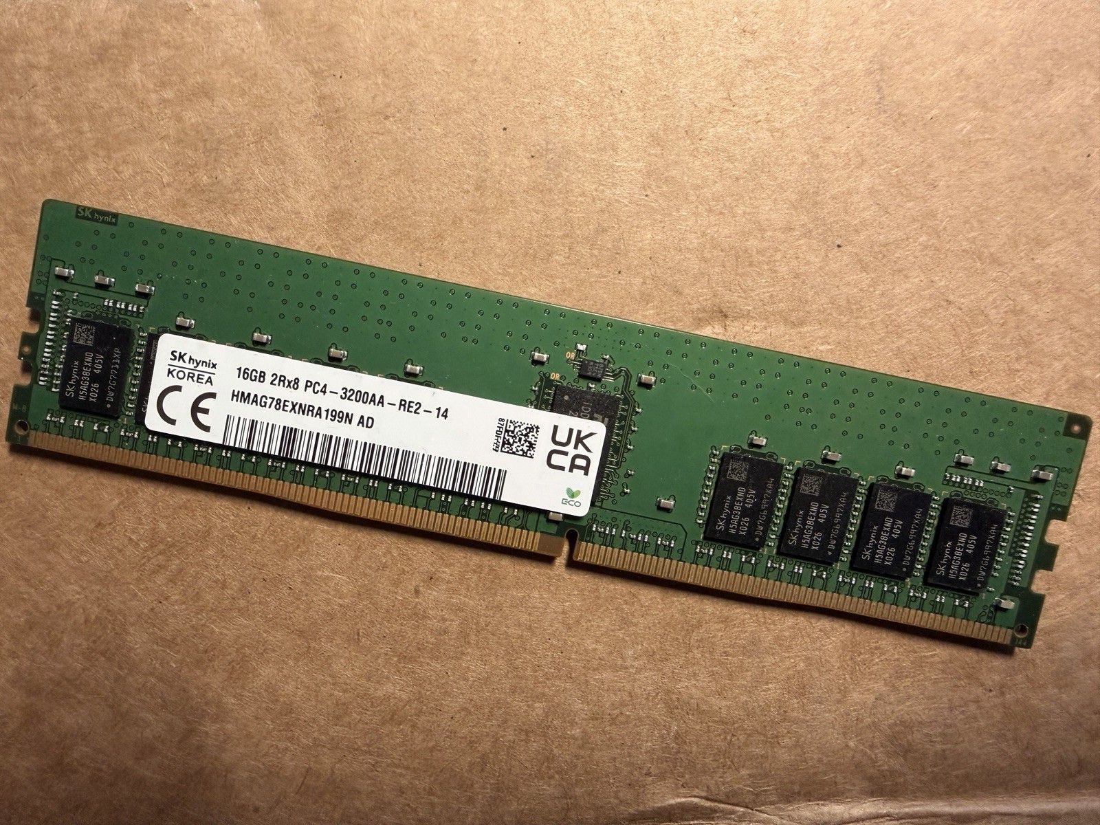 U81713 SK HYNIX 16GB 1X16GB 1RX4 PC43200AA SERVER MEMORY HMAG78EXNRA199N G2U