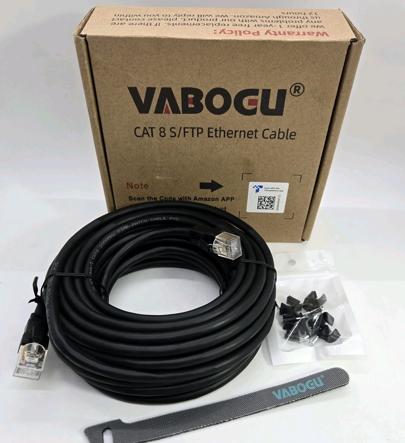 New Vabogu Cat 8 Ethernet Cable, 35ft Heavy Duty High Speed Indoor-Outdoor Cable