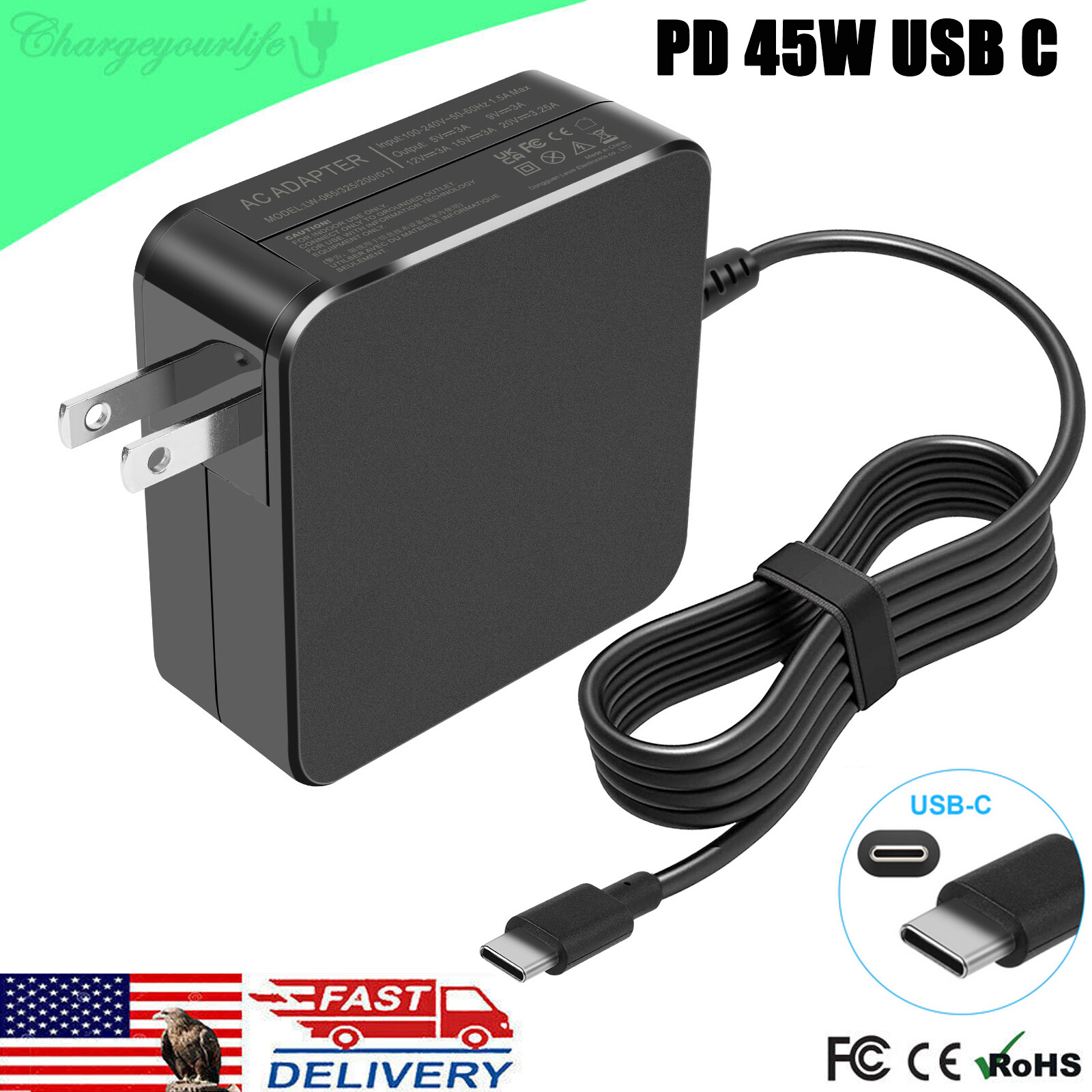  USB-C Power Adapter Charger for Apple MacBook Pro 15" 13" 11" A1719 A1707 A1990