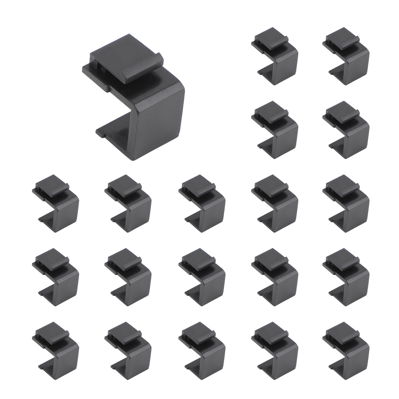 20 Pack Blank Keystone Jack Inserts for Keystone Wall Plate