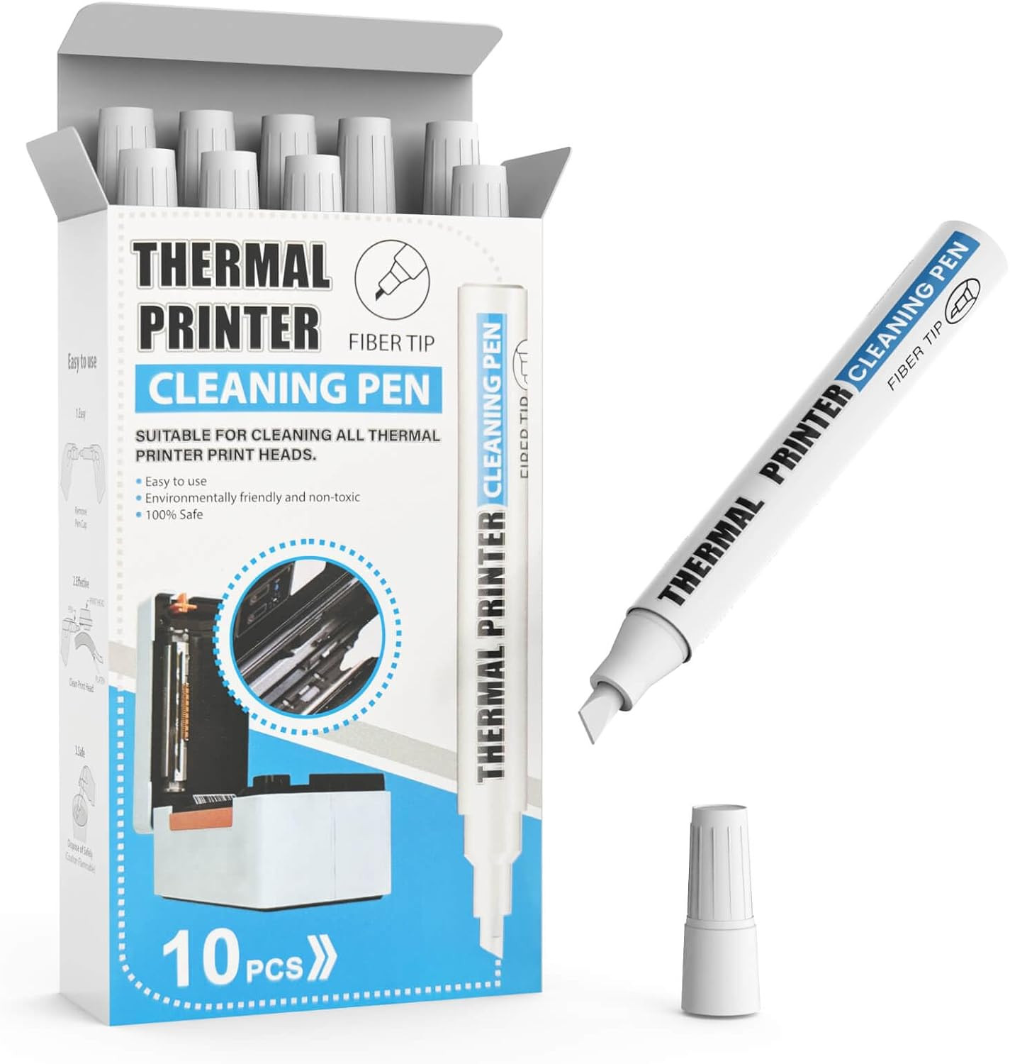 Thermal Printer Cleaning Pen 10 Pack – Printhead Cleaner for Thermal Receipt, Sh