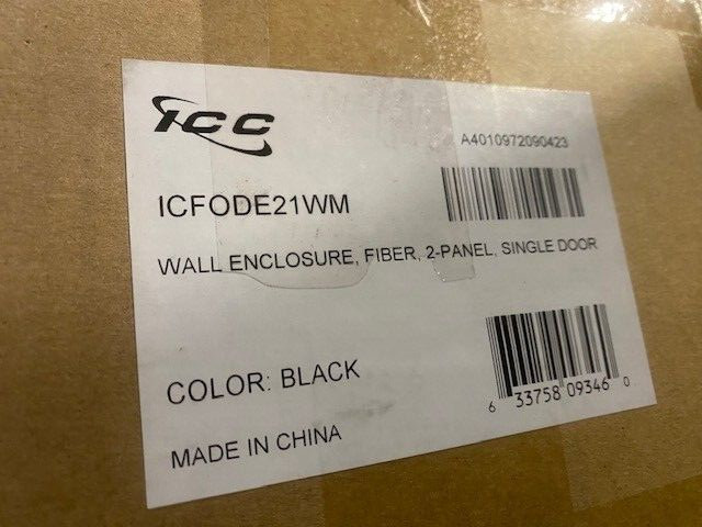 ICC-ICFODE21WM WALL ENCLOSURE, FIBER, 2-PANEL, SINGLE DOOR