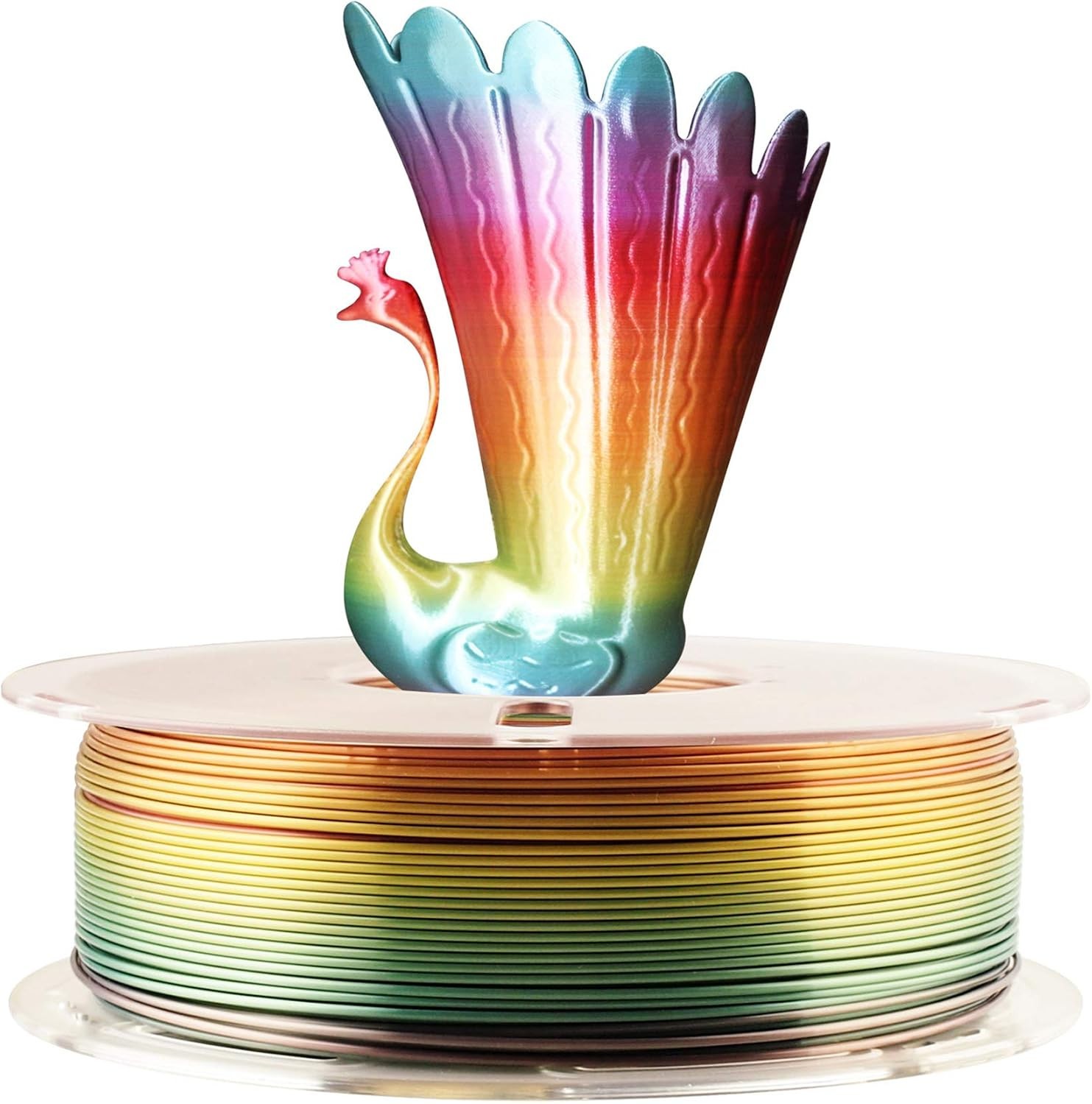TTYT3D Silk Rainbow PLA Filament 1.75mm 1kg Fast Color Change Multicolor 3D