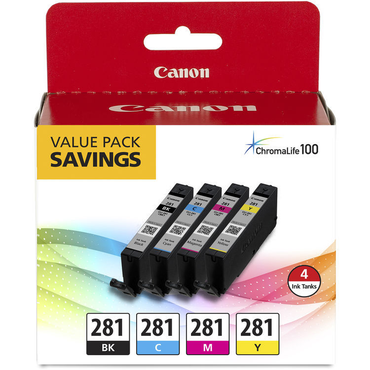 Canon CLI-281 4-Color Ink Tank Value Pack - Canon USA Authorized Dealer