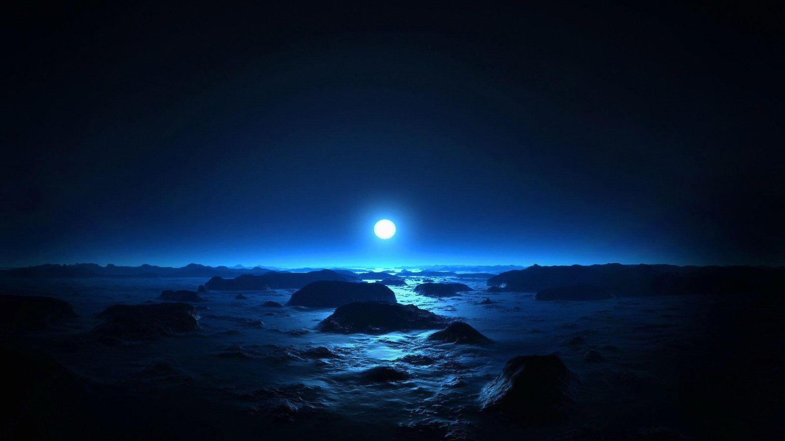 Landscape night dark sky cold ice nature Custom Gaming Mat Desk