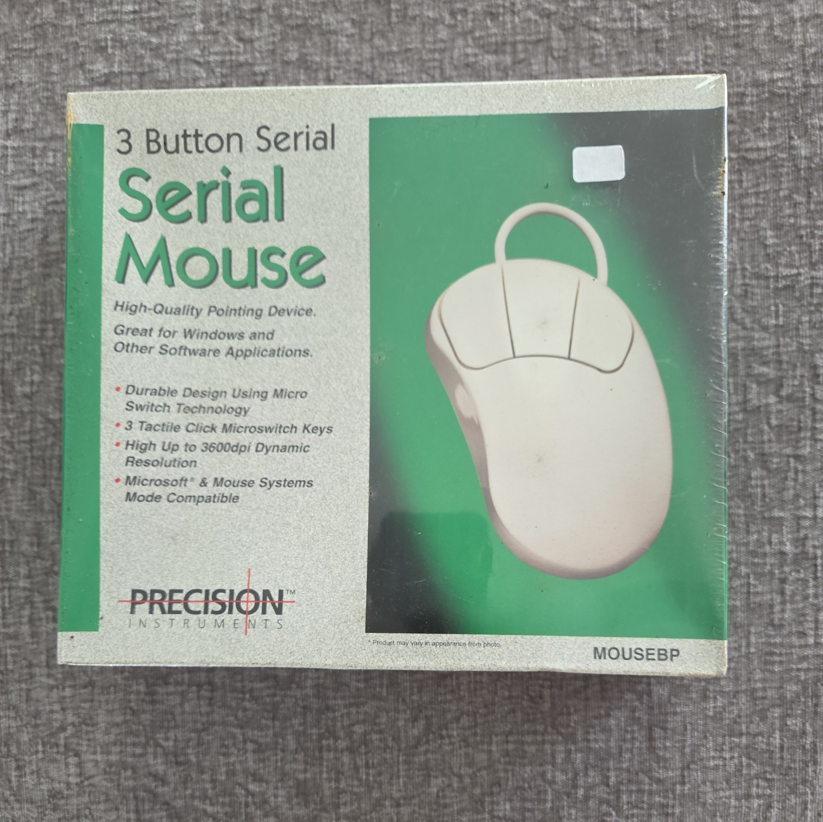 Precision Instruments 3 Button Serial Mouse - Vintage, New in Original Wrap