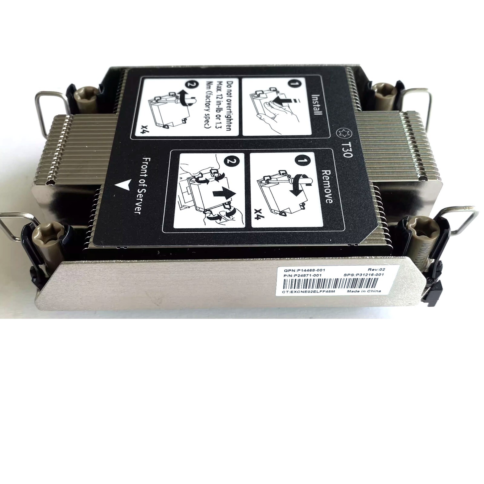 New For HPE ProLiant DL360 Gen10 Plus Standard Heatsink P31216-001
