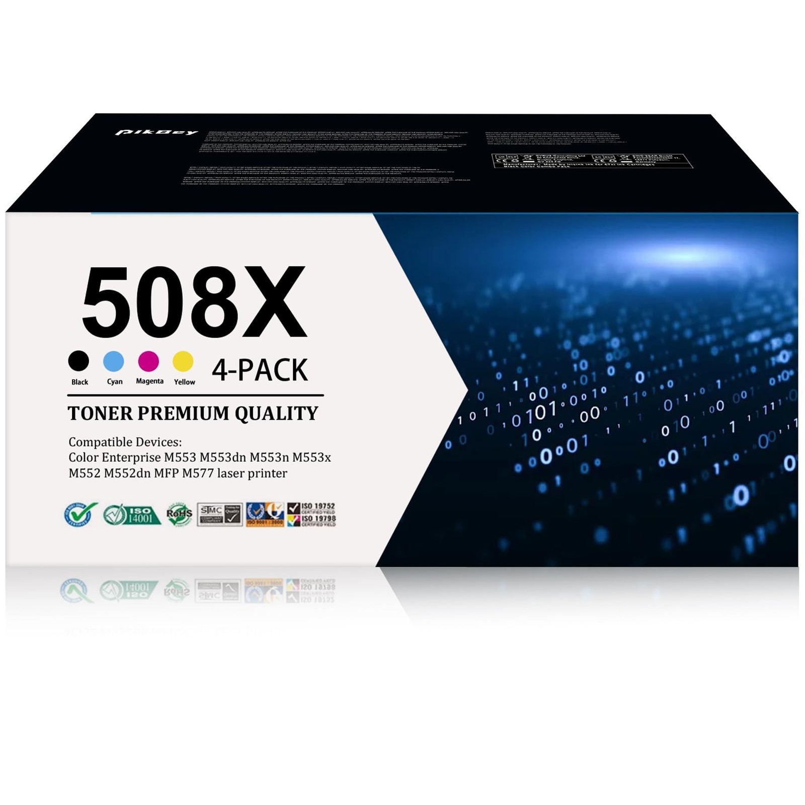 508X Toner Cartridge Set, 4-Pack( 1Black/1Cyan/1Magenta/1Yellow) Replacement ...