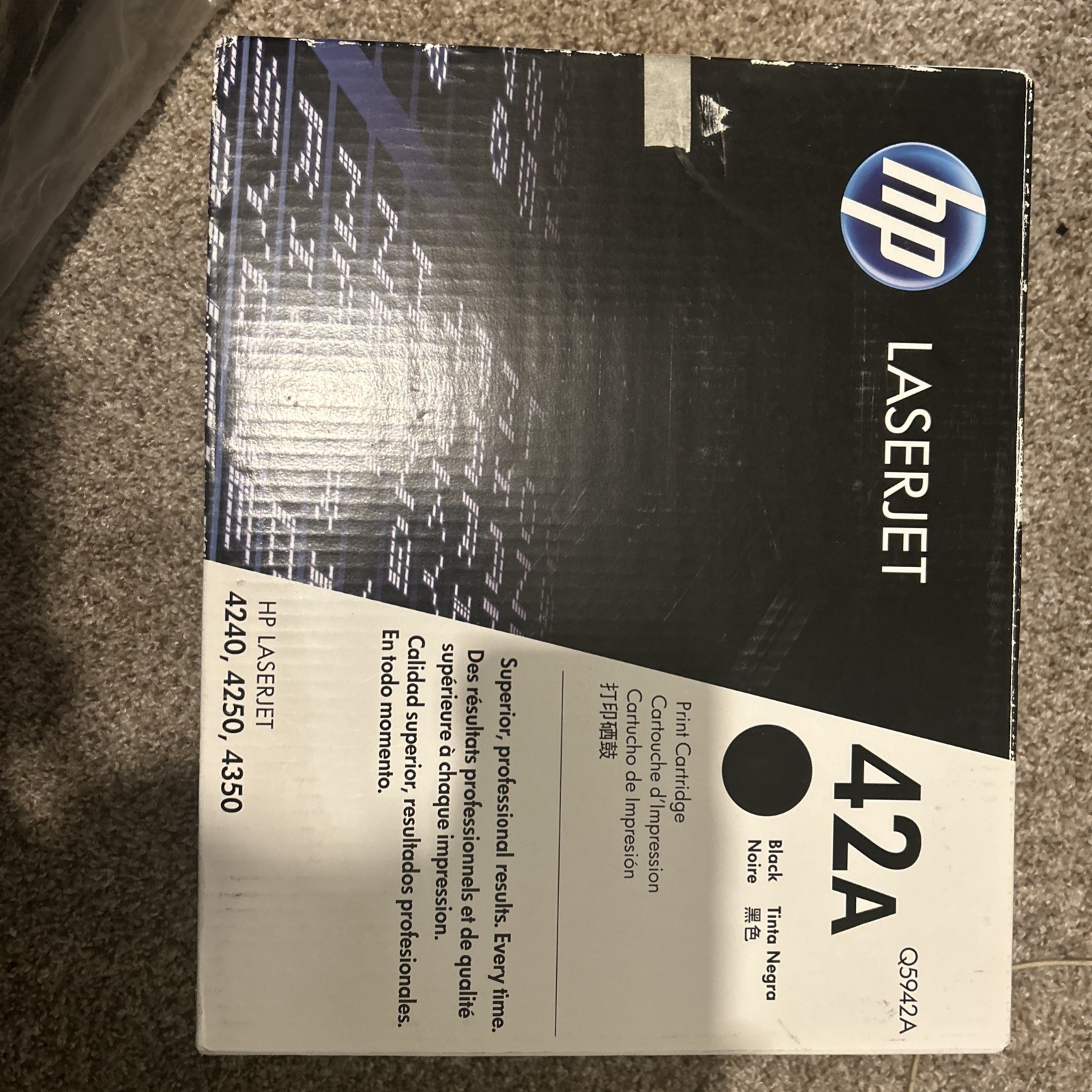 HP 42A Genuine Black LaserJet Toner Cartridge Q5942A for 4240 4250 4350