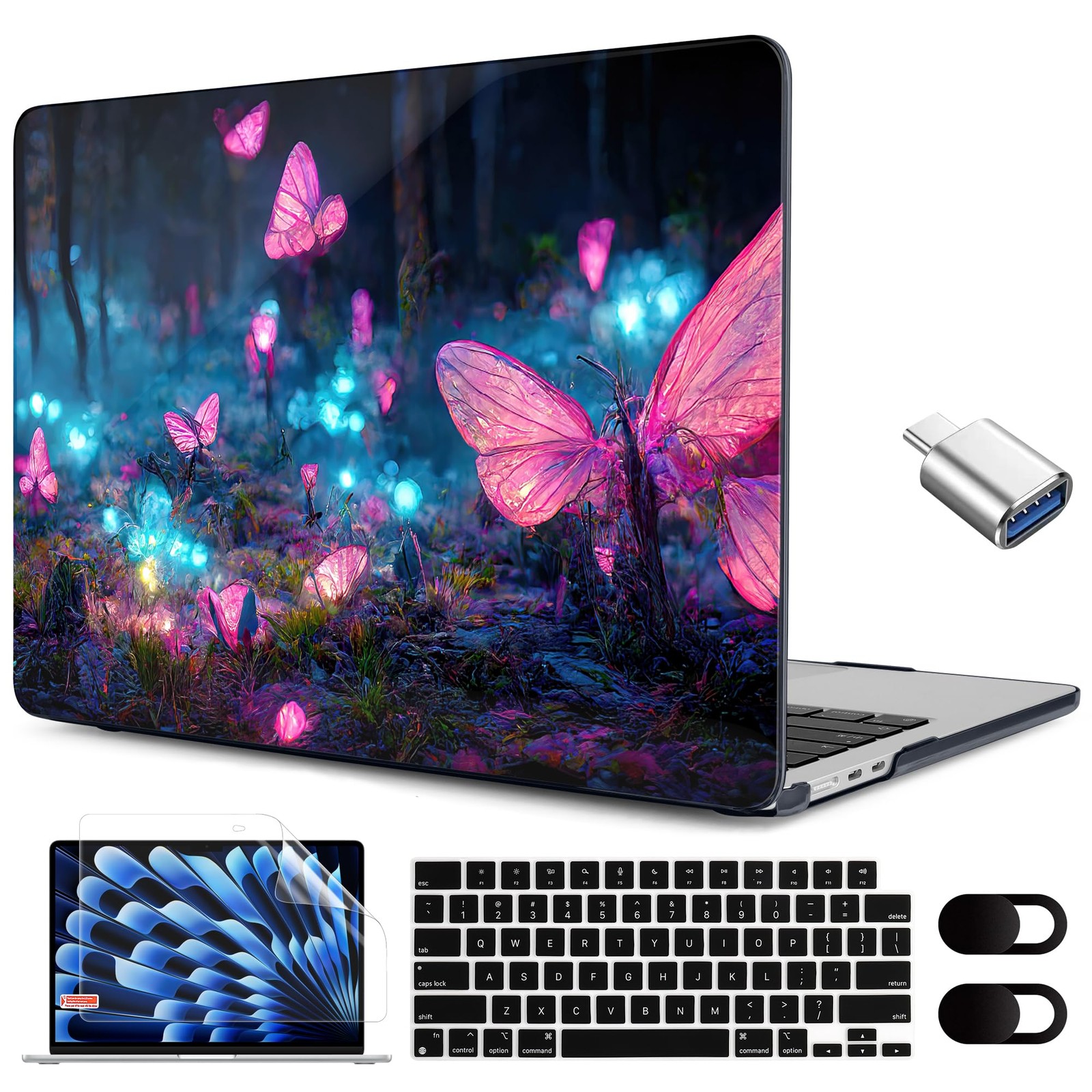 for M5//M3/M2 MacBook Air 15 inch Case 2026 2025 2024 2023, Case Fit Model (A...