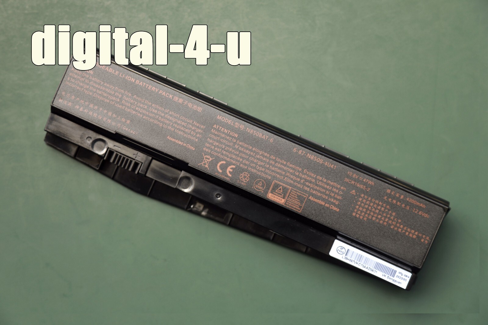 Original N850BAT-6 Battery for Clevo N850HC N850HJ N870HC N870HJ1 6-87-N850S-4C4