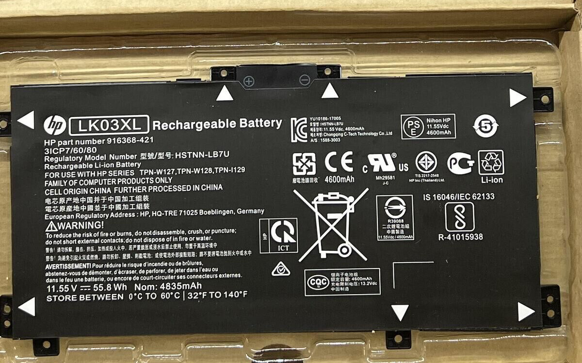 Genuine OEM HP LK03XL Battery ENVY X360 15-BP 15M-BQ 17M-CE 17-BW L09281-855 NEW