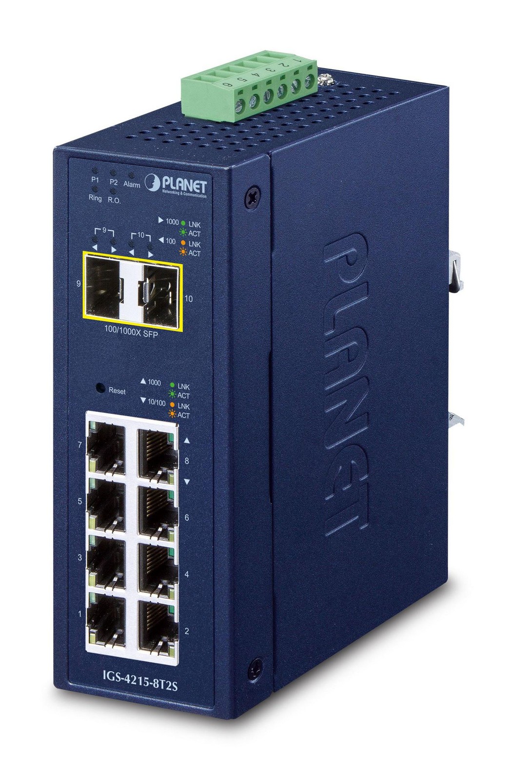 Planet W126362464 IGS-4215-8T2S IP30 Industrial L2/L4 8-Port 10/100/1000T+ ~E~