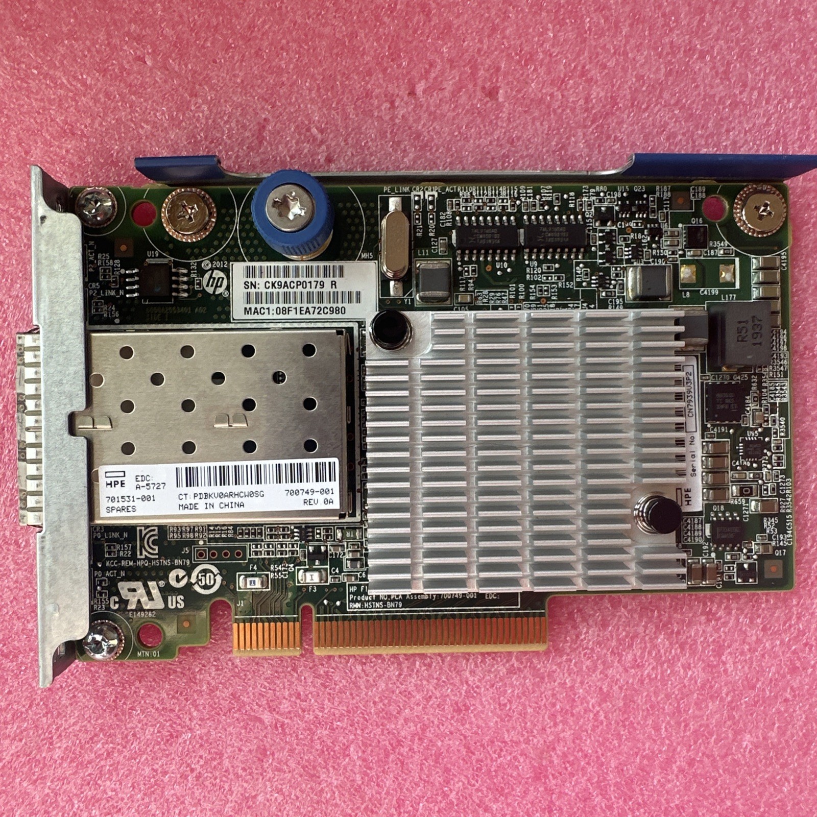HPE 701531-001 HPE FlexFabric 10Gb 2-Port 534FLR SFP+ Adapter Card
