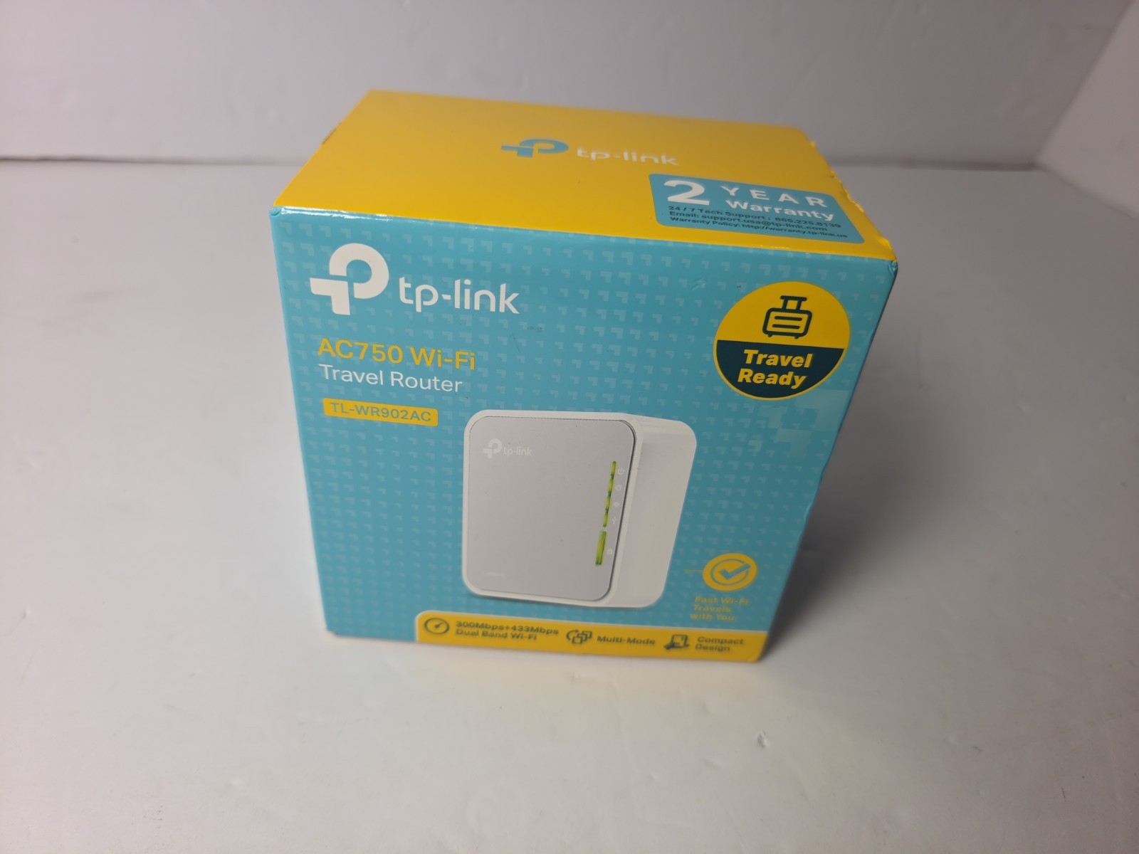 Wireless Travel Router TP-Link TL-WR902AC AC750 - Silver/White