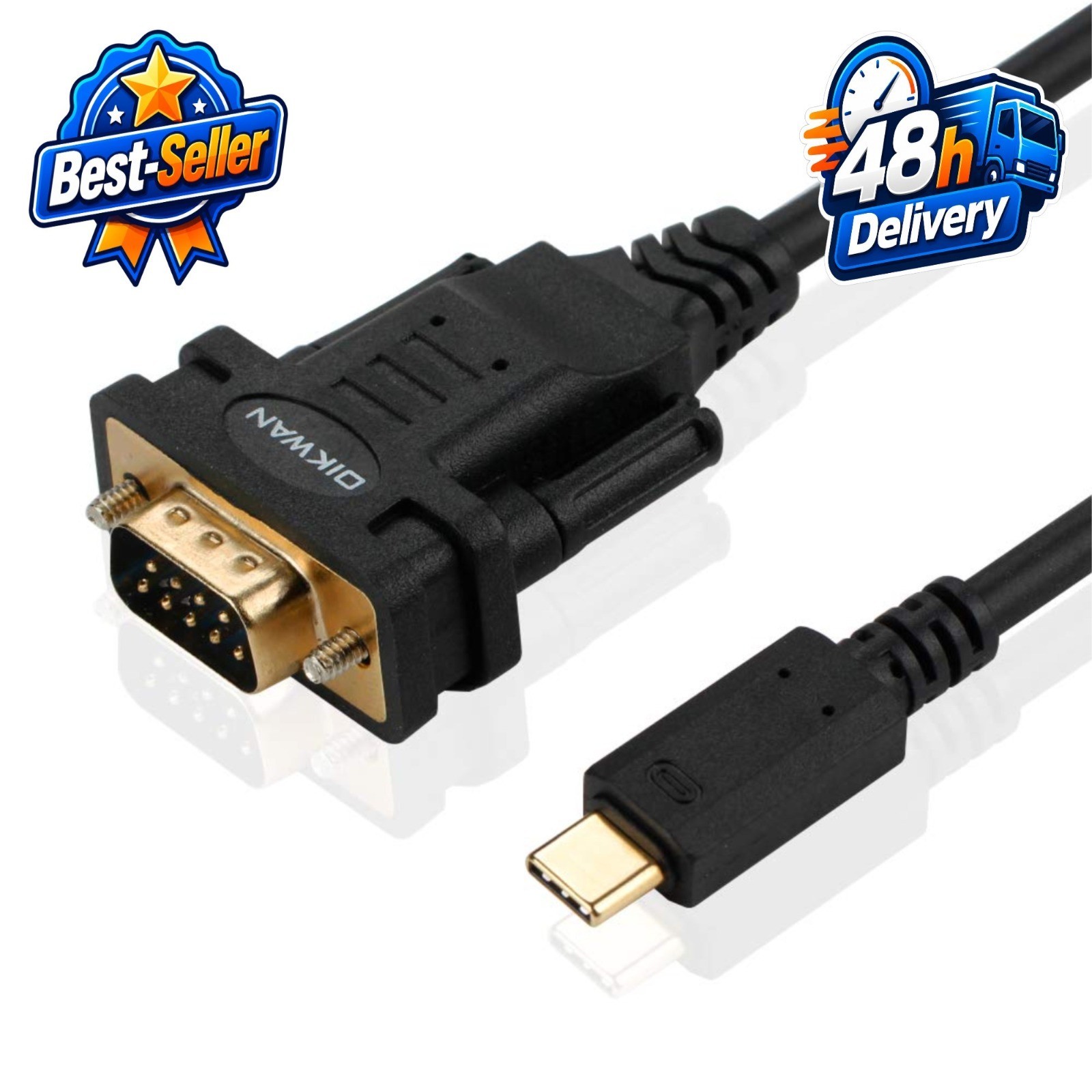 OIKWAN USB Type C to RS232 DB9 Serial Port Adapter Cable FTDI Chipset