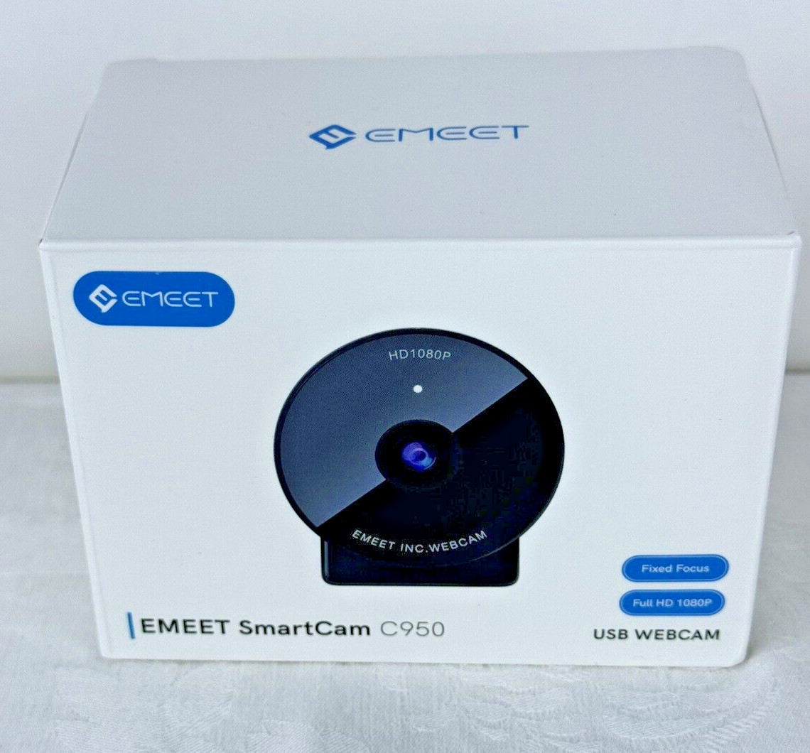 EMEET SmartCam C950 USB Webcam HD 1080P New Open Box for Pics