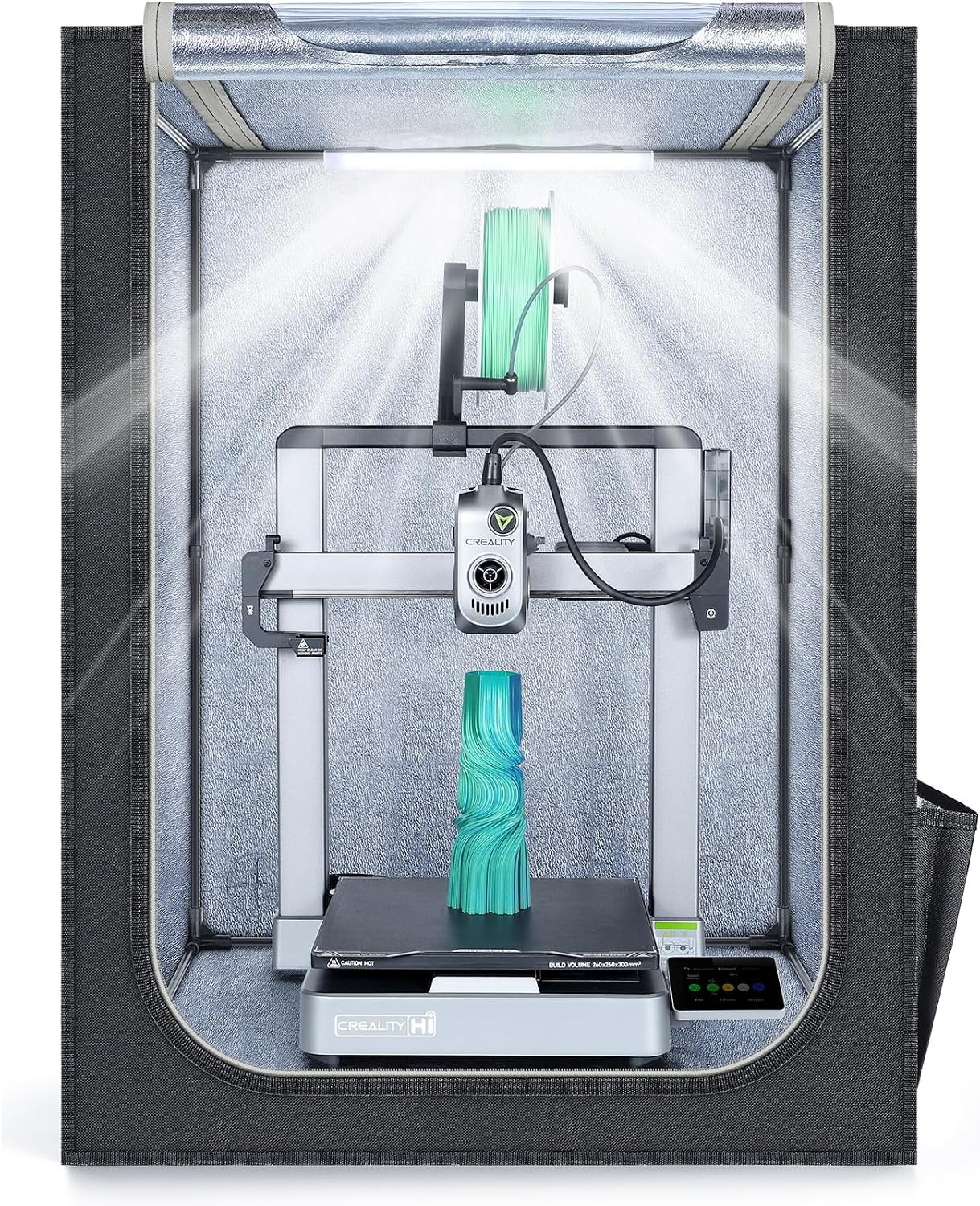 3D Printer Enclosure with LED Light, Designed for Creality Hi & Hi Combo 3D Prin