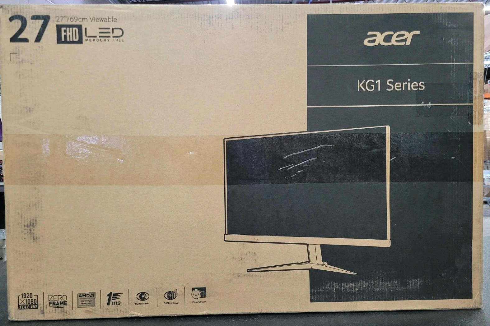 Acer KG271 bmiix 27" Full HD (1920 x 1080) TN Monitor with AMD FREESYNC