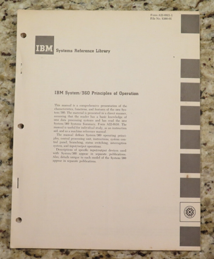 Vintage IBM System / 360 Principles of Operation SLR Revision June 1964