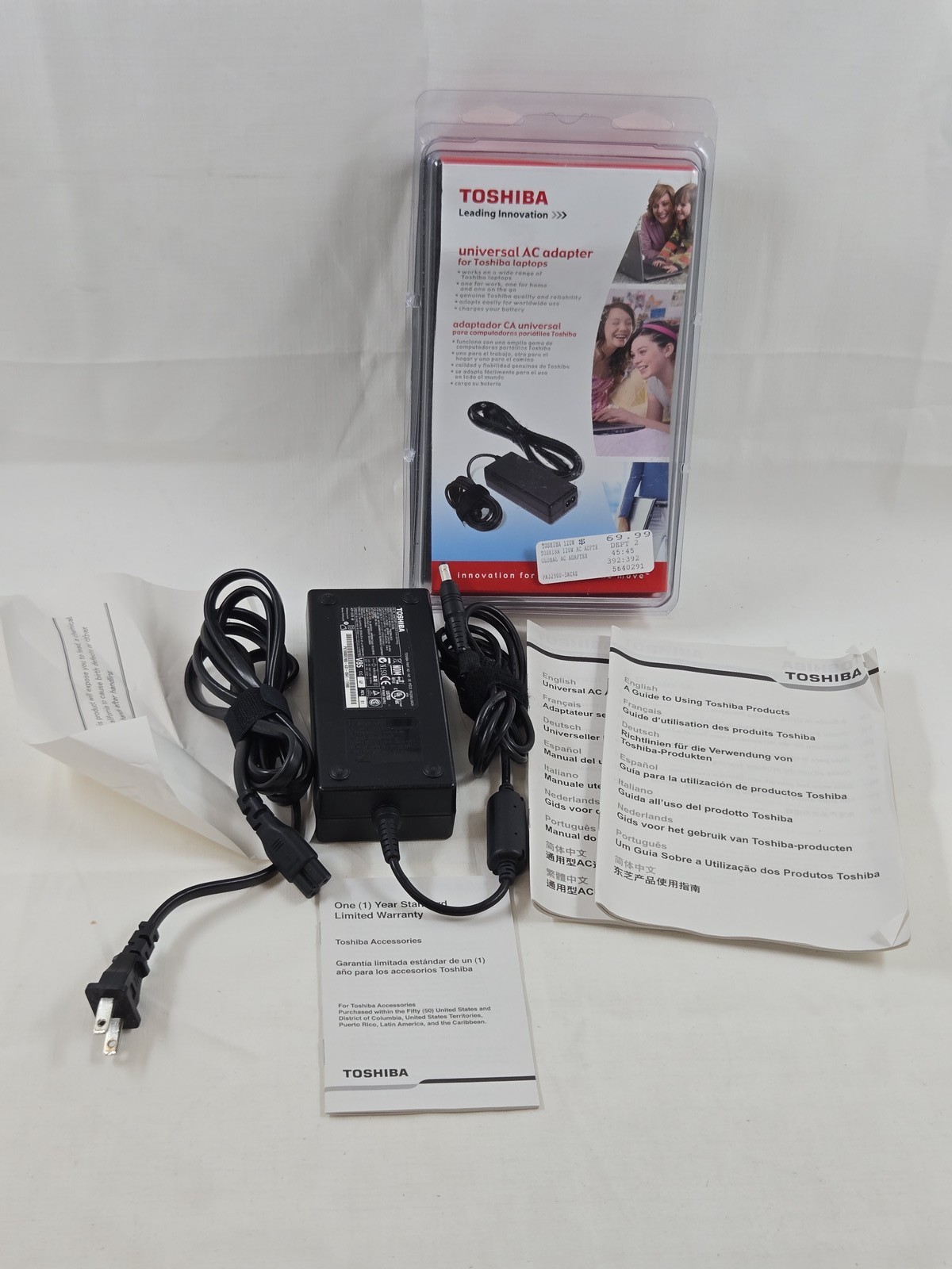 Toshiba Universal AC Adapter 120W Global Laptop Charger PA3290U-3ACA New Sealed