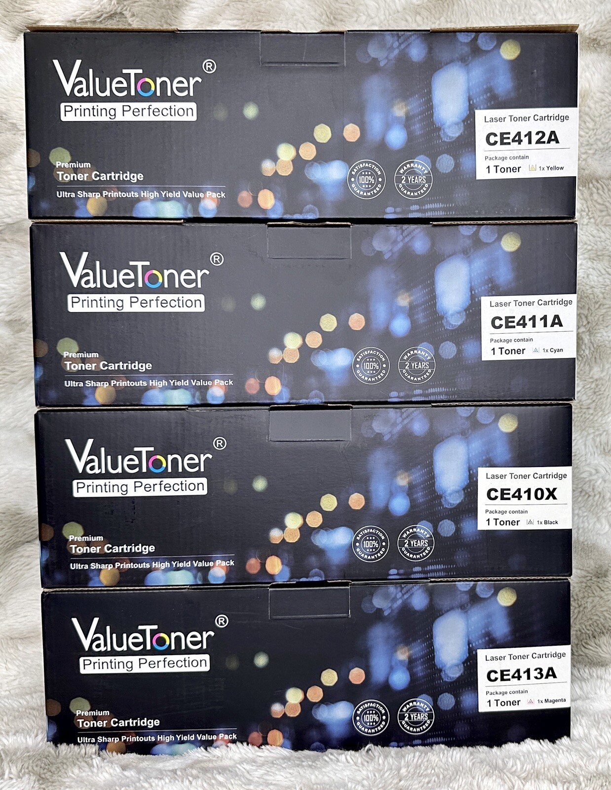 ValueToner TonerCartridge Set Yellow Cyan Black Magenta Printing Perfection