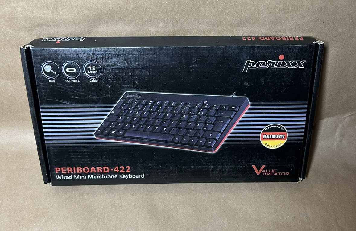 Perixx PERIBOARD-422 Wired USB-C Mini Keyboard
