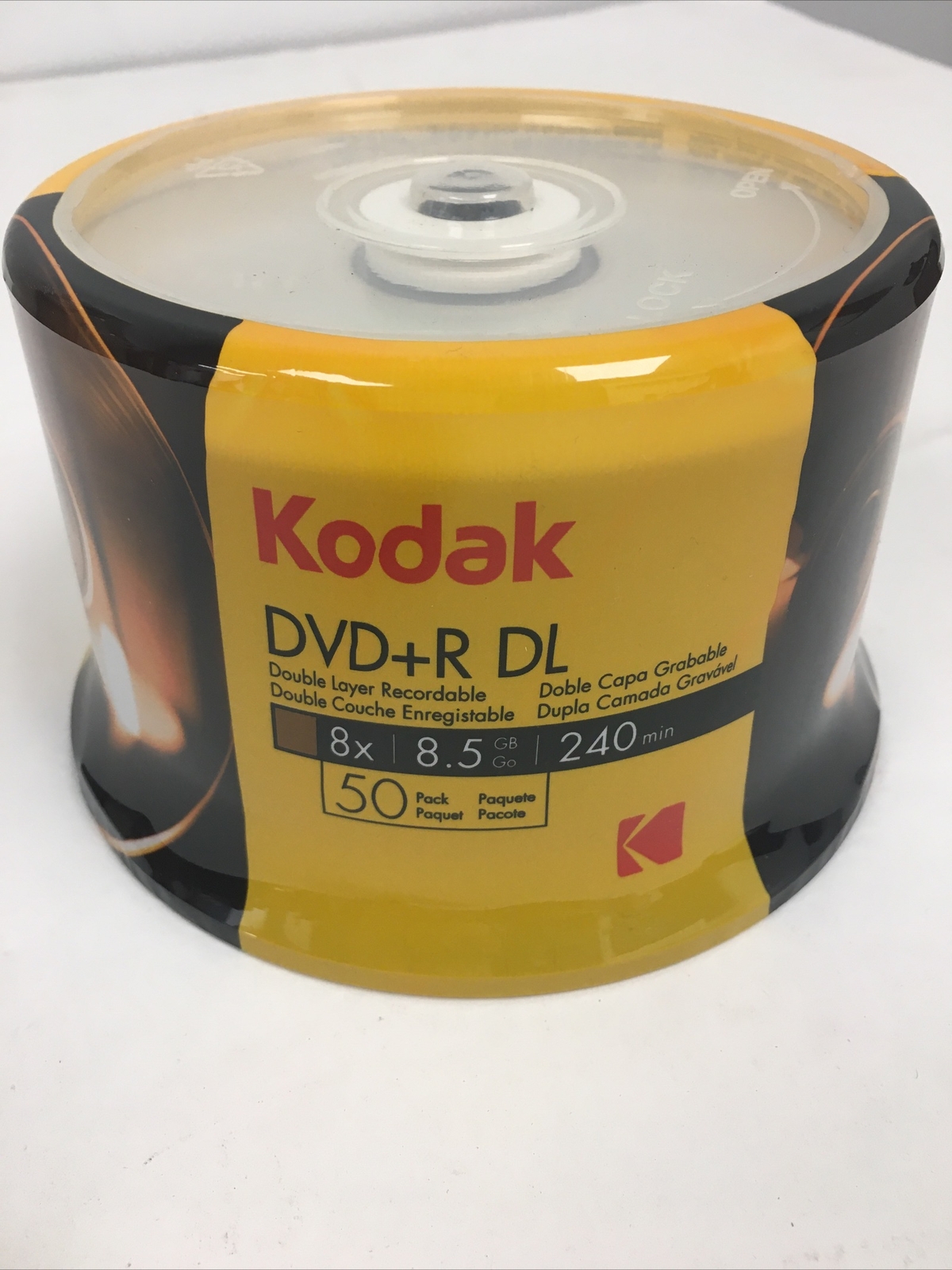 KODAK 8X Blank DVD+R DL Dual Double Layer 8.5GB 240 Min Disc 50 pack