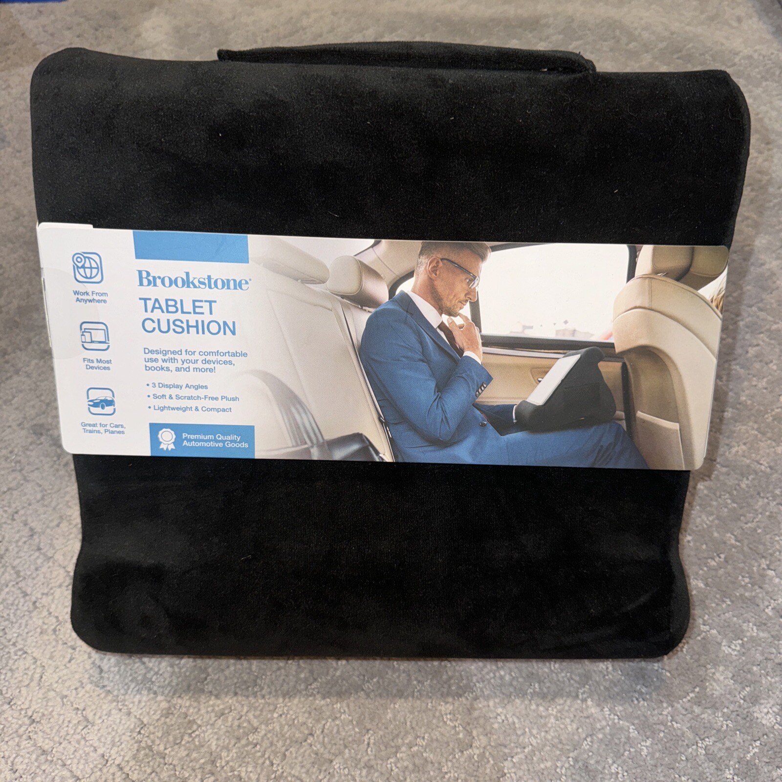 Brookstone Tablet Cushion Holder, Black