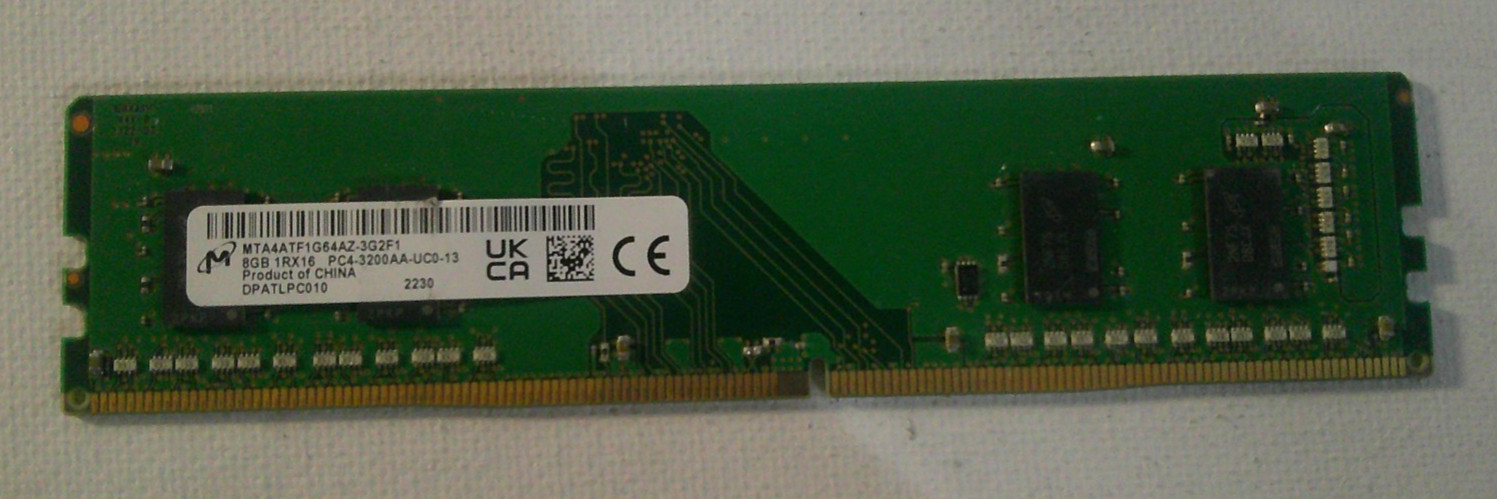Micron 8GB 1Rx16 PC4-3200AA-UC0-13 Memory RAM