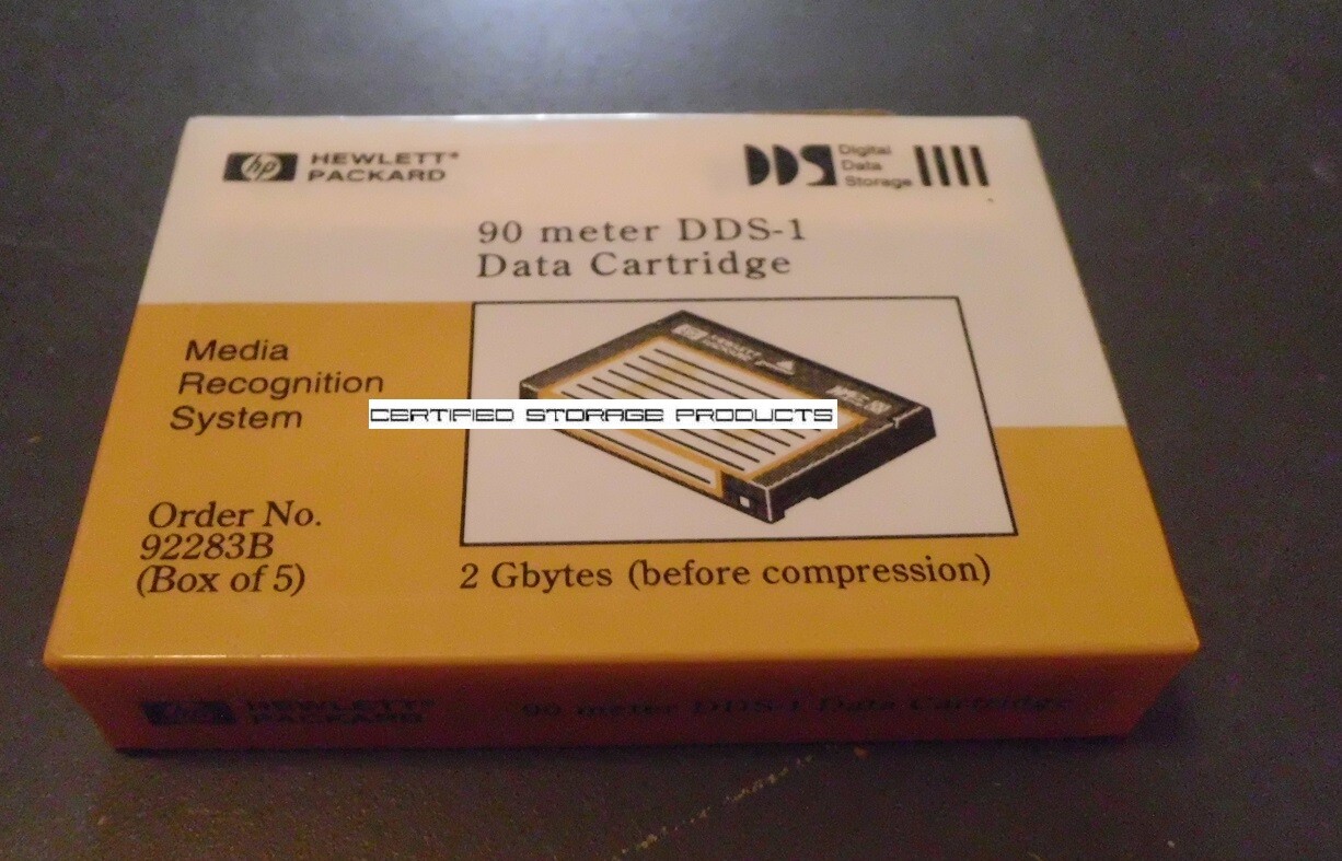 NEW HP C5706A 90m 4mm 2GB/4GB Data Tape Cartridge DDS-1 92283B Factory Sealed