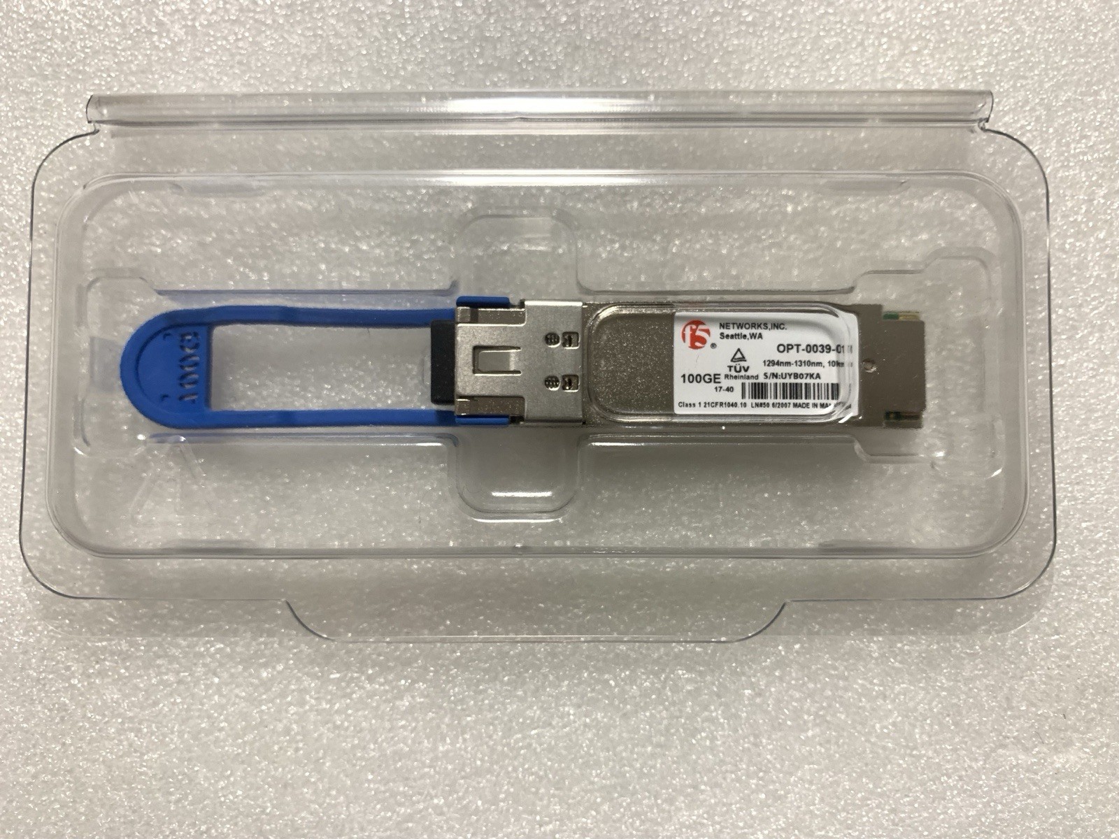 F5 NETWORKS OPT-0039-01 F5-UPG-QSFP28-LR4 100GE QSFP28 LR4 10km SMF Module 1PCS