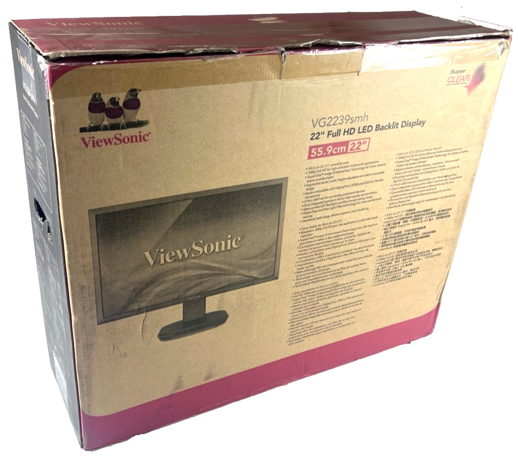ViewSonic VG2239SMH 21.5" 75 Hz Full HD LED Monitor - Black with speakers  HDMI