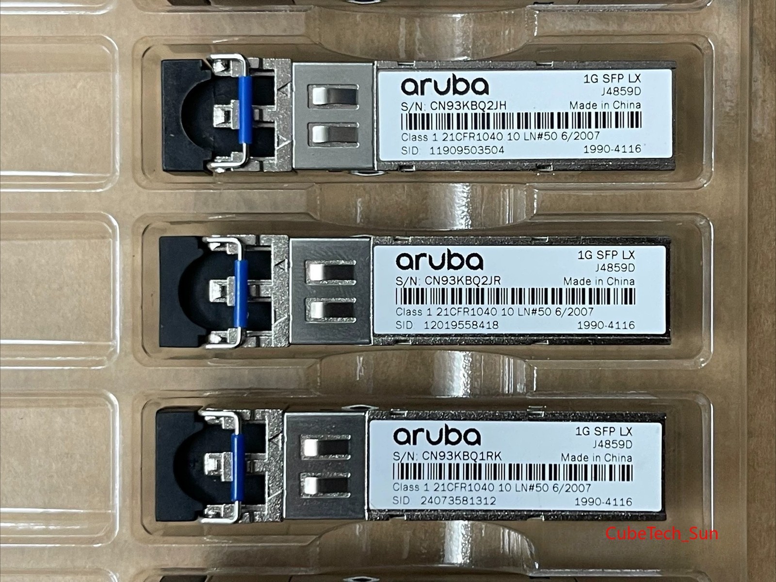 Original 1x Aruba Original J4859D 1990-4116 1G LC SFP-LX 1310nm 1990-4414 10km