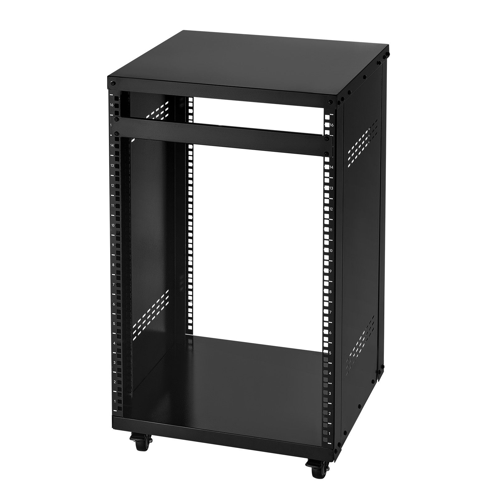Uimoso 16U AV Rack Stand with 500 lbs Capacity for Network and Studio Equipment