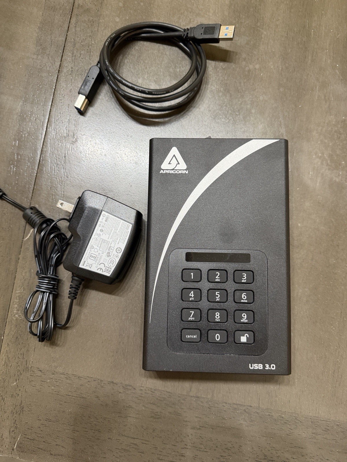 Apricorn ADT3PL2564000 Aegis Padlock DT 4TB External HDD Black
