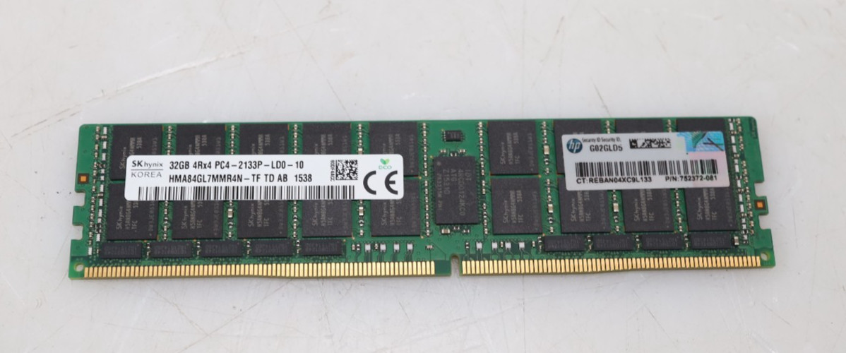 32GB Hynix HMA84GL7MMR4N-TF PC4-17000 DDR4-2133P LRDIMM Server 752372-081