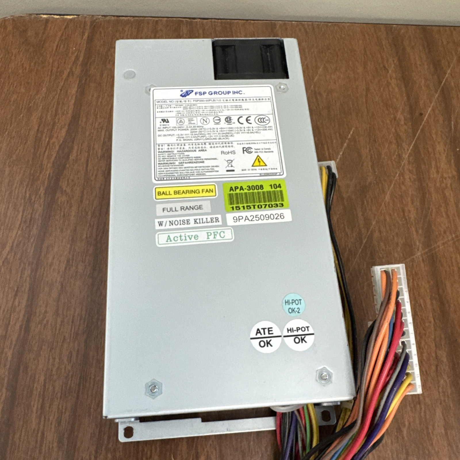 FSP Group FSP250-50LC 250W 1U Flex ATX Server Power Supply Active PFC MSI OEM